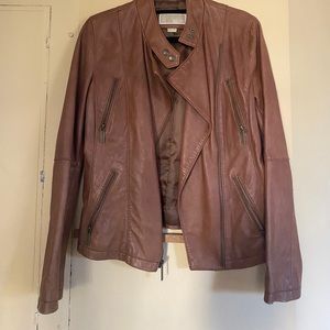 Michael by Michael Kors Brown Leather Jacket